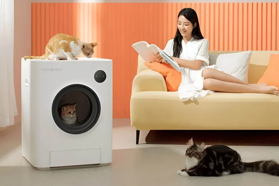 semi automatic cat litter box